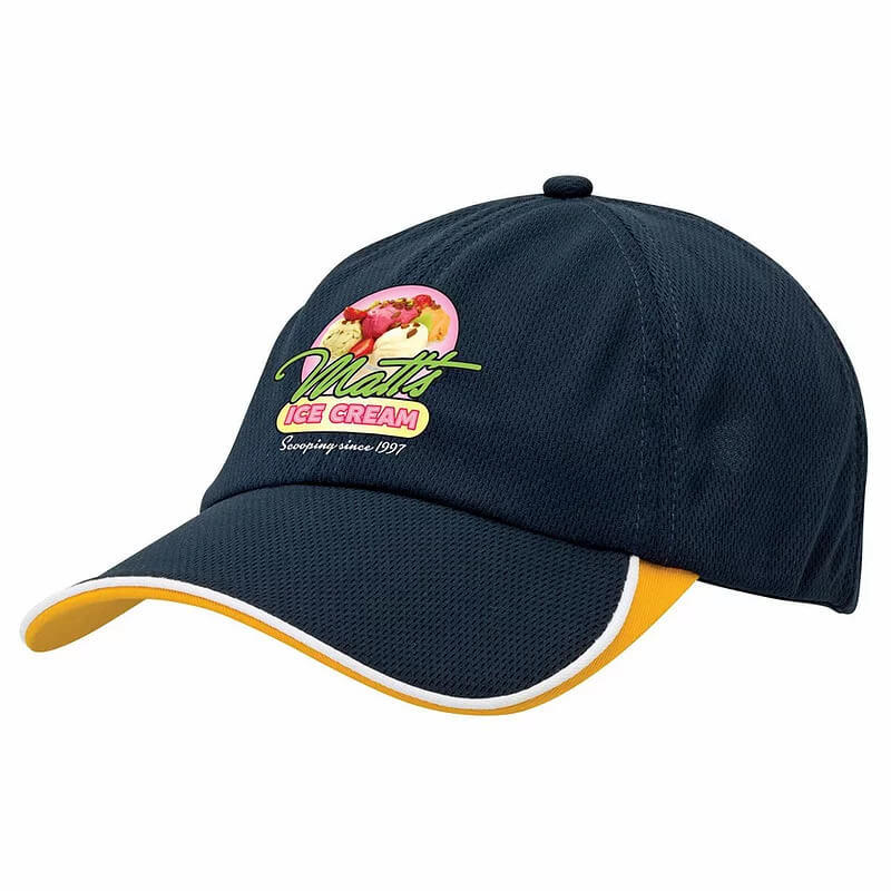 Cool Dry Cap 4167 Navy Yellow