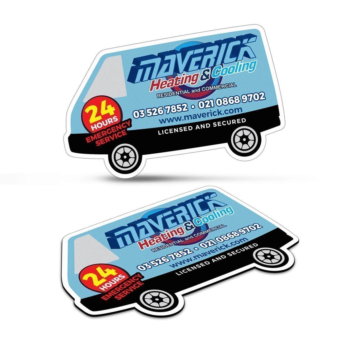 Fridge Magnet 90 x 55mm Van Shape CA112308 Various