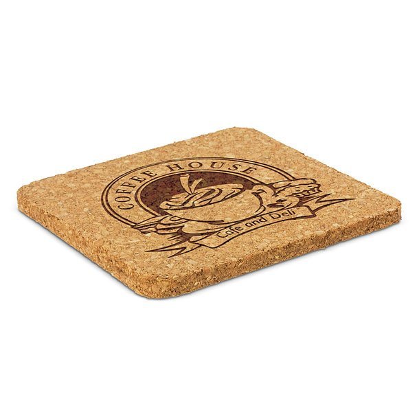 Oakridge Cork Coaster CA112966 Square Branded