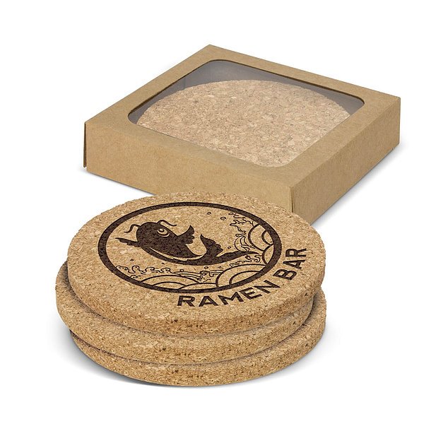 Oakridge Cork Coaster CA112967 Round Branded