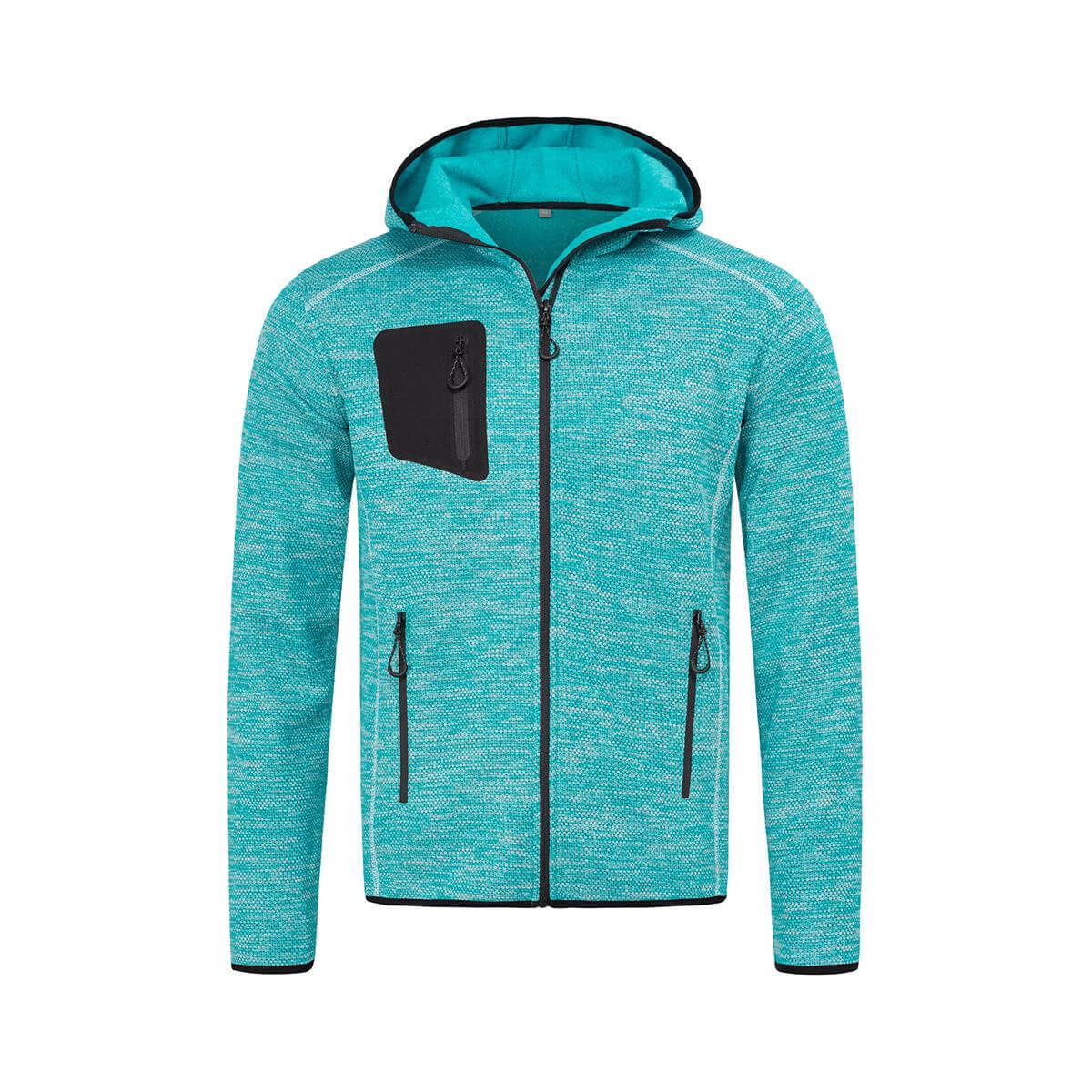 Recycled Fleece Hoodie Mens Blue Recycled Fleece Hoodie Mens Blue