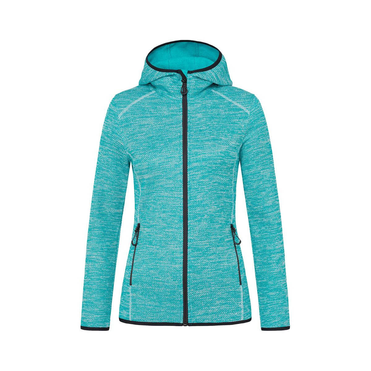 Recycled Fleece Hoodie Womans Blue