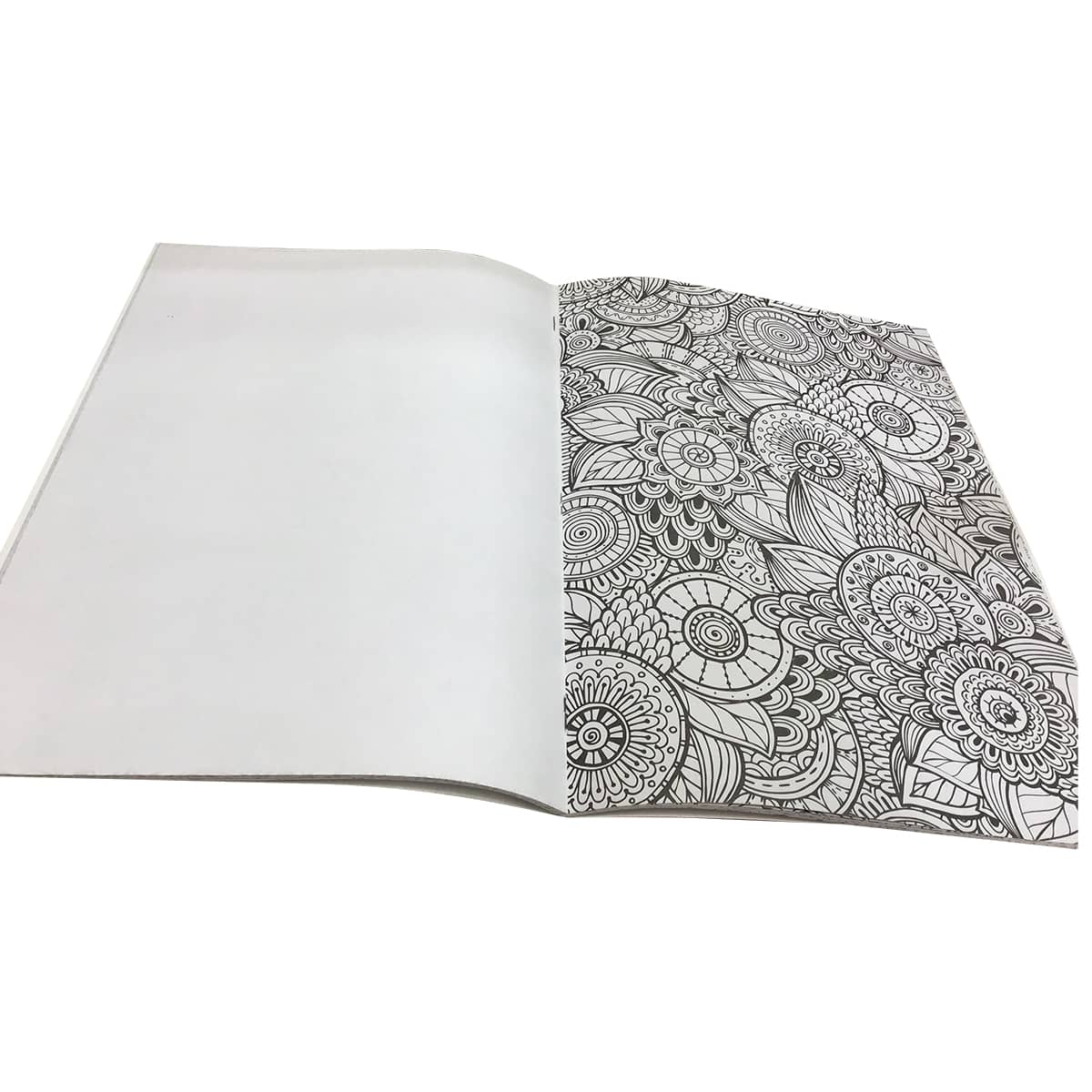 Colouring Book A4 CANP130.A4 Branded Custom Colours Open With Printed Page Top View1 1
