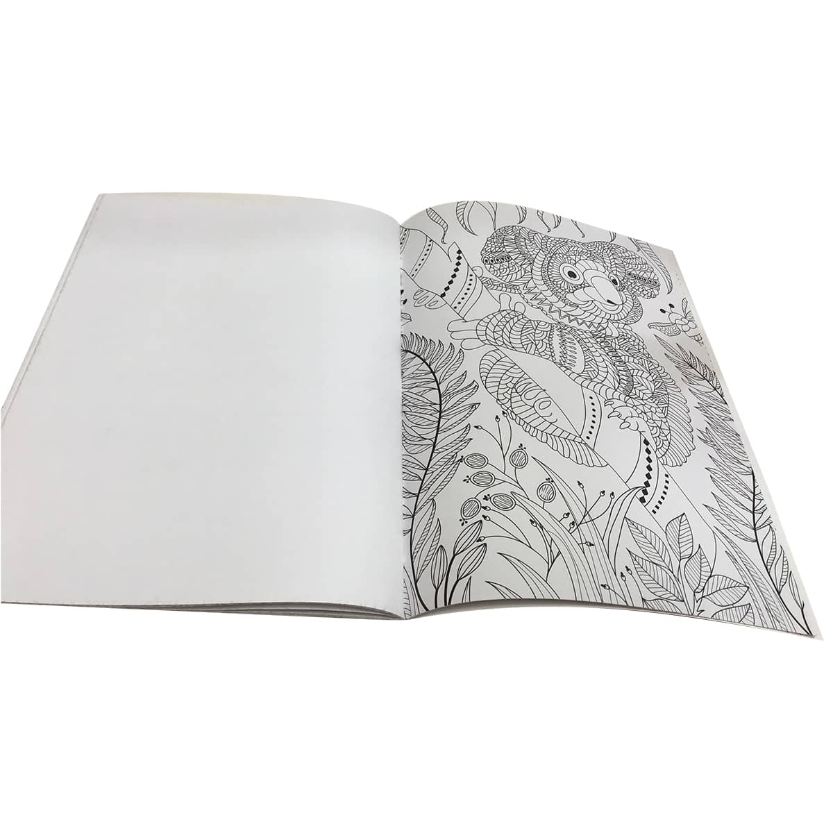 Colouring Book A4 CANP130.A4 Branded Custom Colours Open With Printed Page Top View2 1