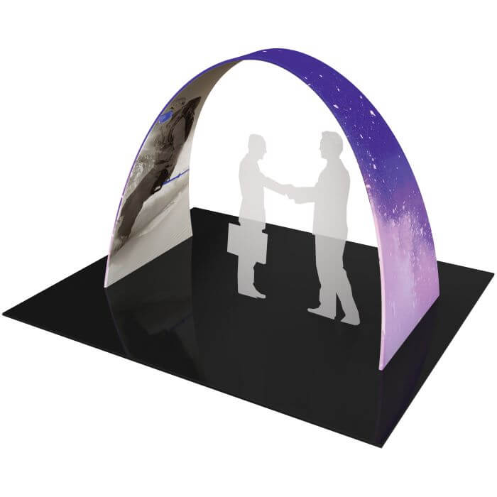 Custom 3m Stretch Fabric Archway CAEDCust0004 Branded Custom Colours Side View Lifestyle Image 1