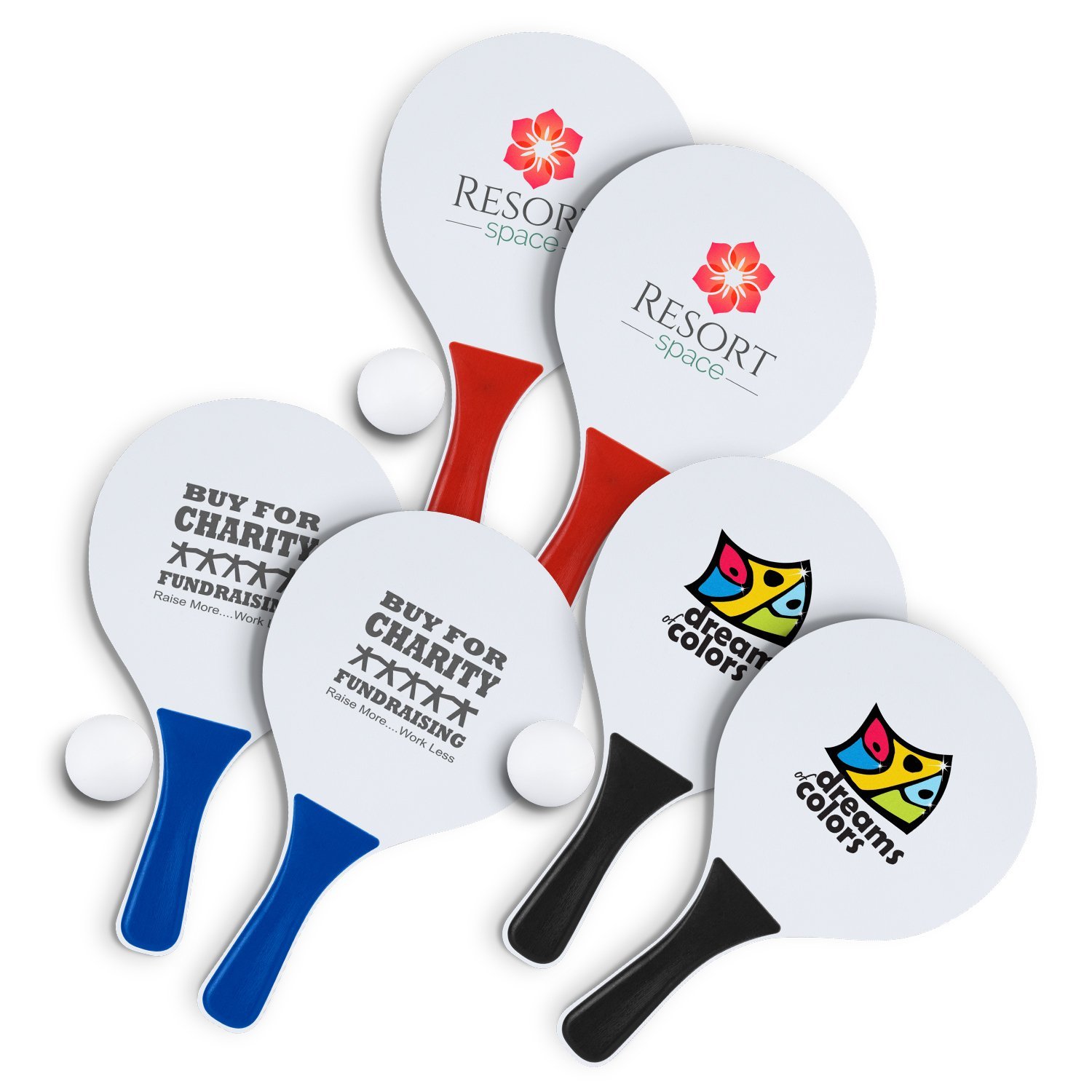 Promotional Products Paddle Ball Set With Colourflex Print