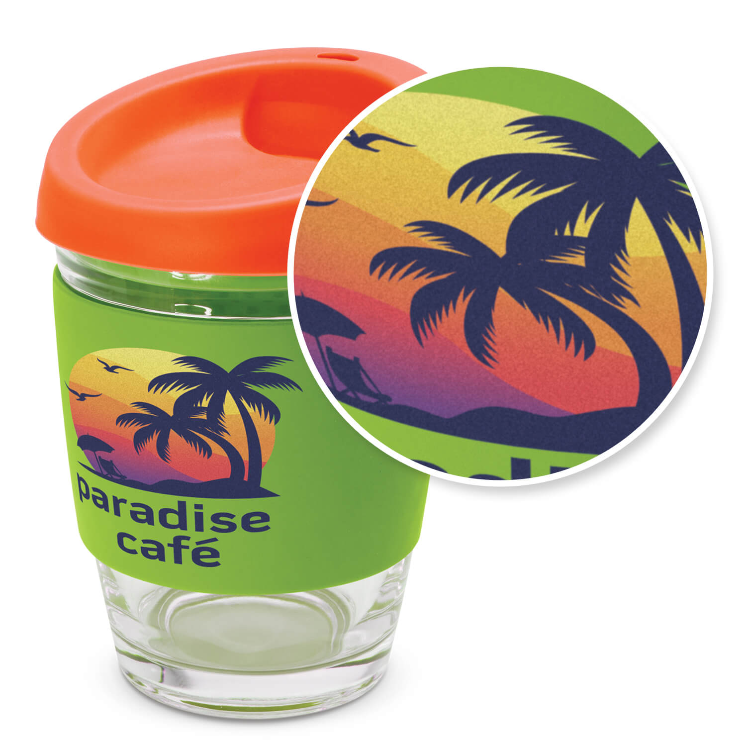 Promotional Products Reusable Coffee Cup With Full Colour Silicone Digital Print
