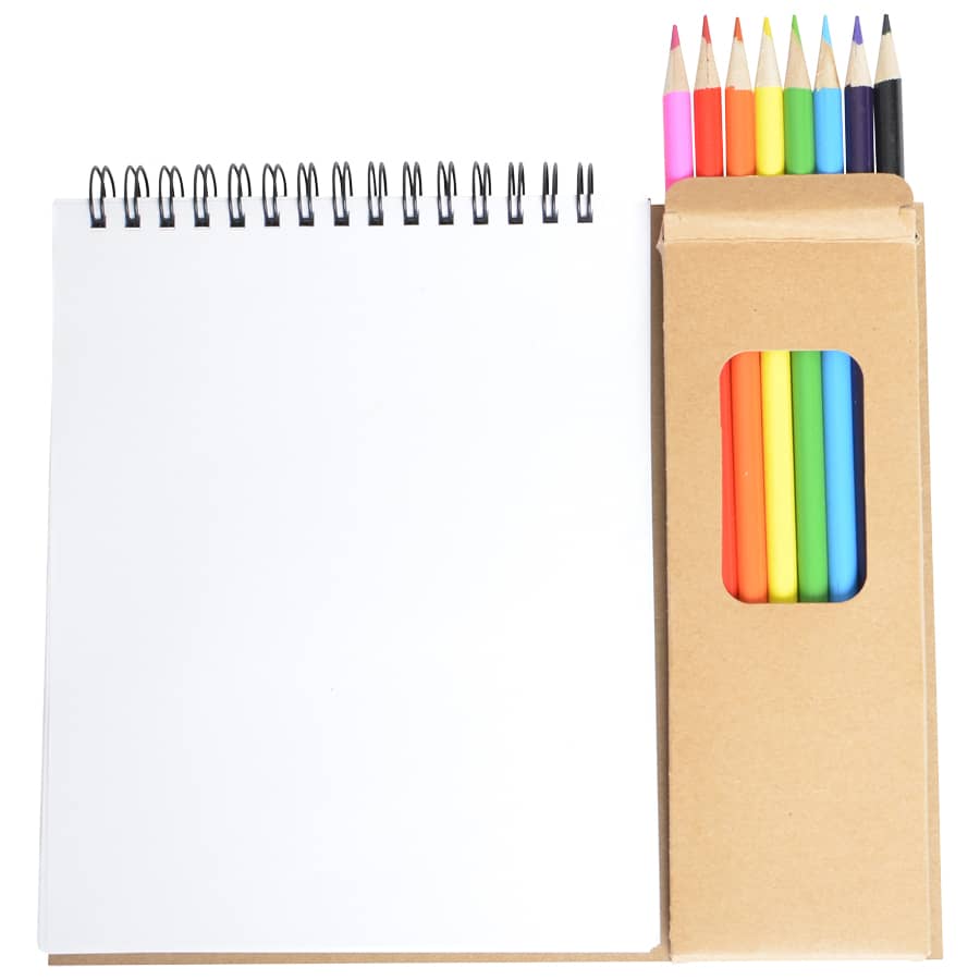 Two Part Spiral Drawing Set CANP149 Unbranded Open Natural Top View