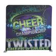 Custom 2.5m Straight Media Wall CAEDCust0027 Branded Custom Colours Front View Lifestyle Image 1