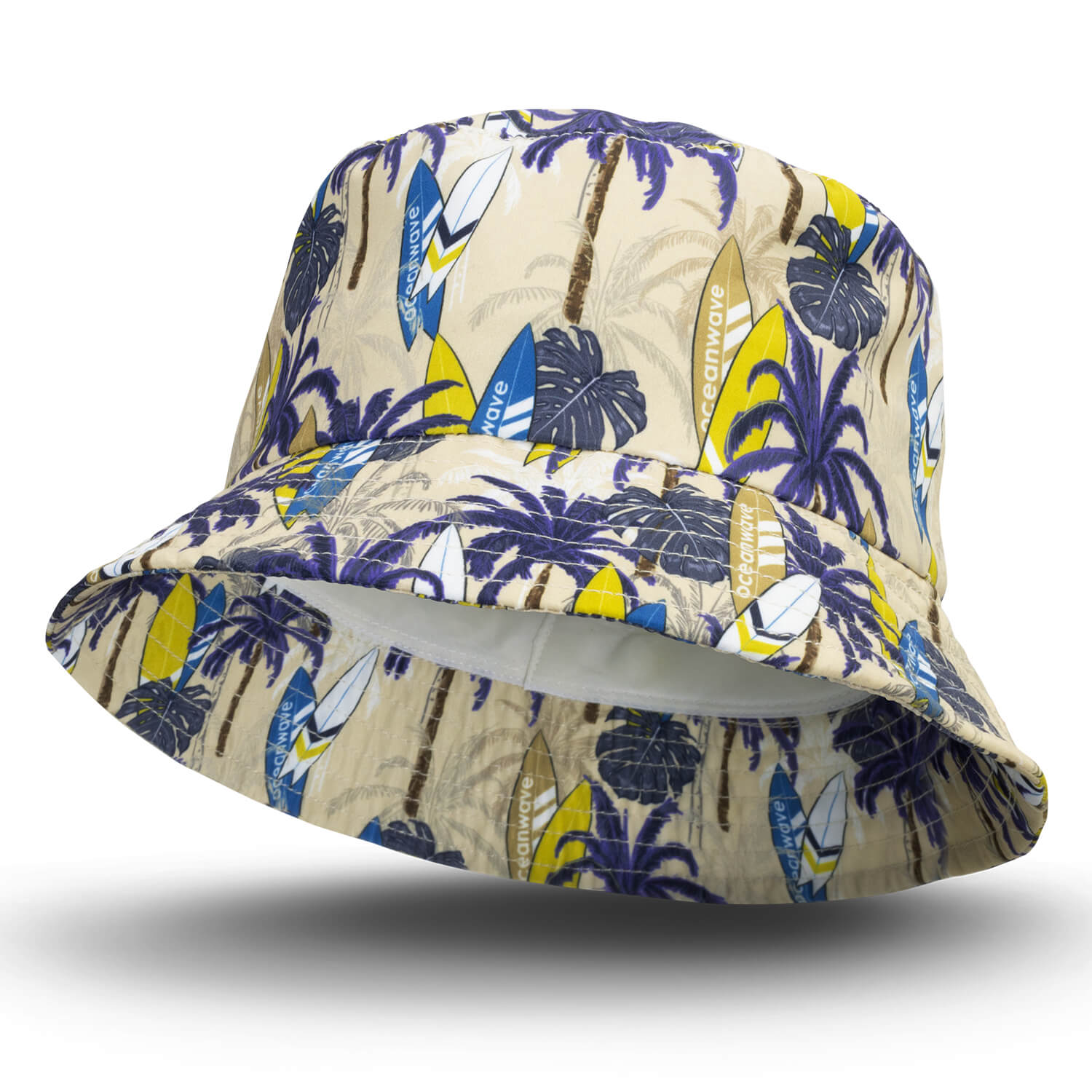 Sonny Custom Bucket Hat CA119560 Branded Front View White Life Style Image Sonny Custom Bucket Hat CA119560 Branded Front View White Life Style Image