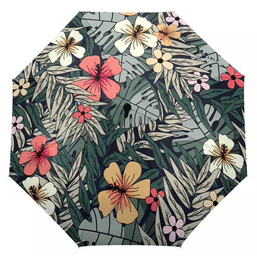 Poppins Umbrella Full Colour Sublimation CAOU001 Branded Open Canopy View Various Colours
