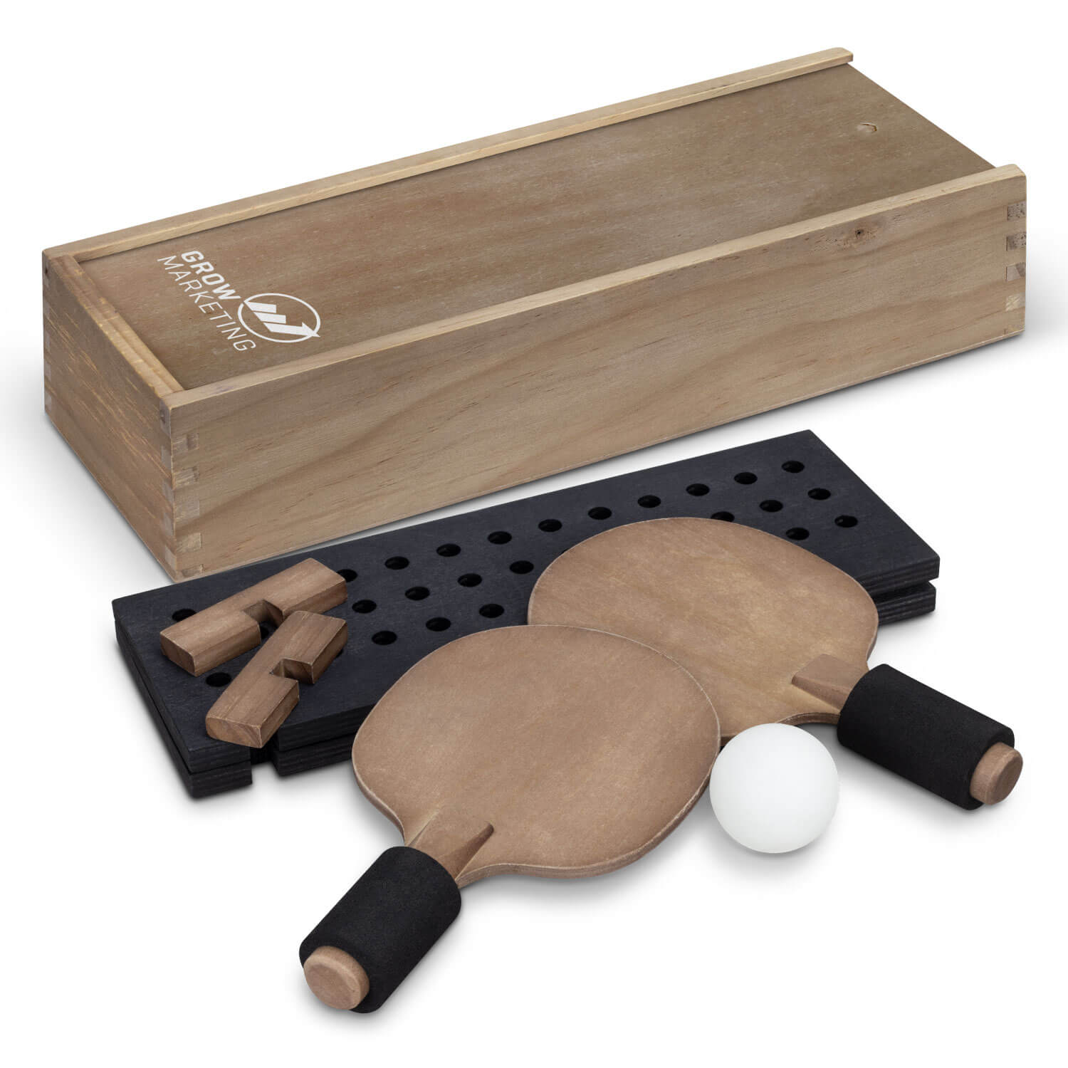 Rally Table Tennis Set CA121848 Branded Main View Black