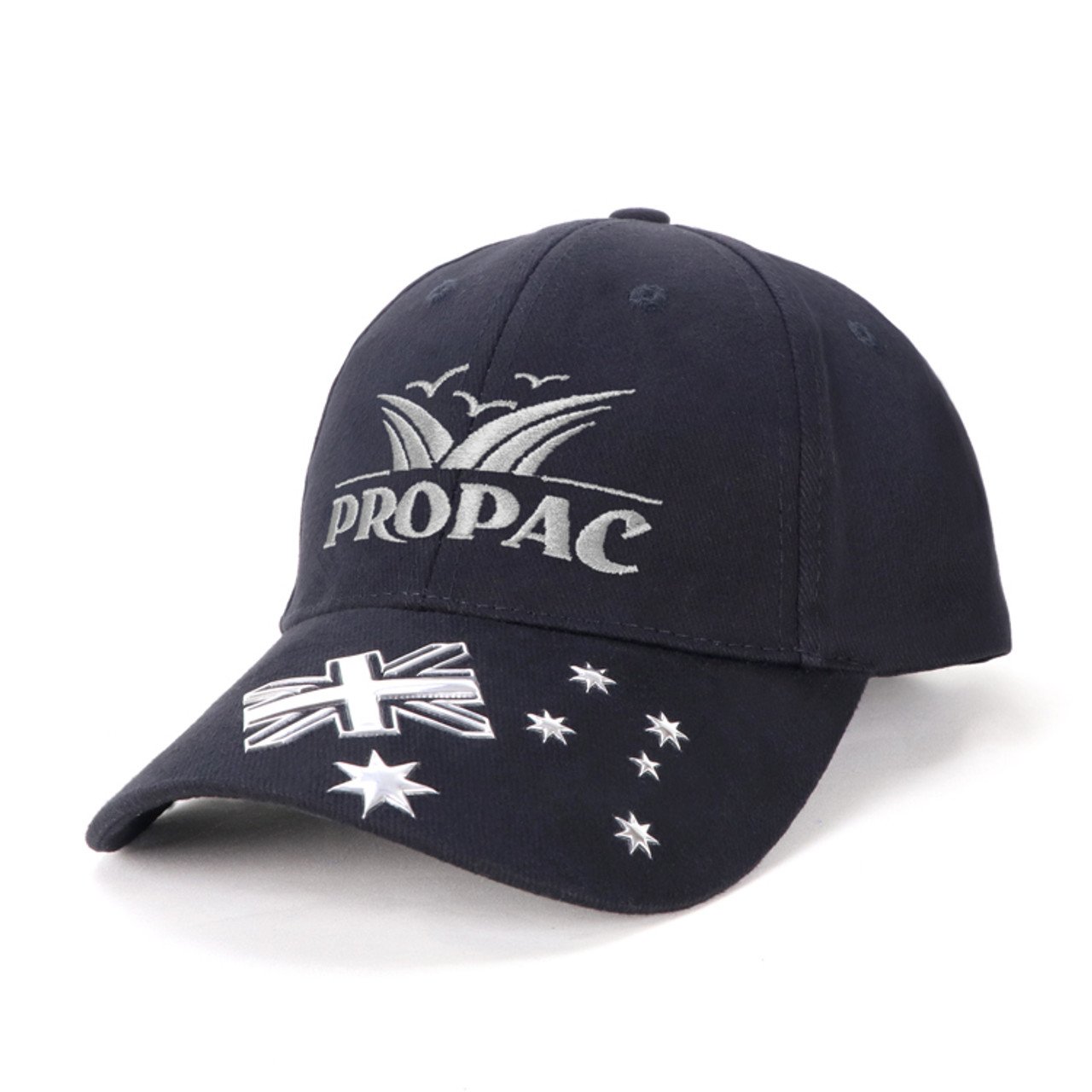 Matilda Cap CAAH520 Branded Navy Silver Front Side View