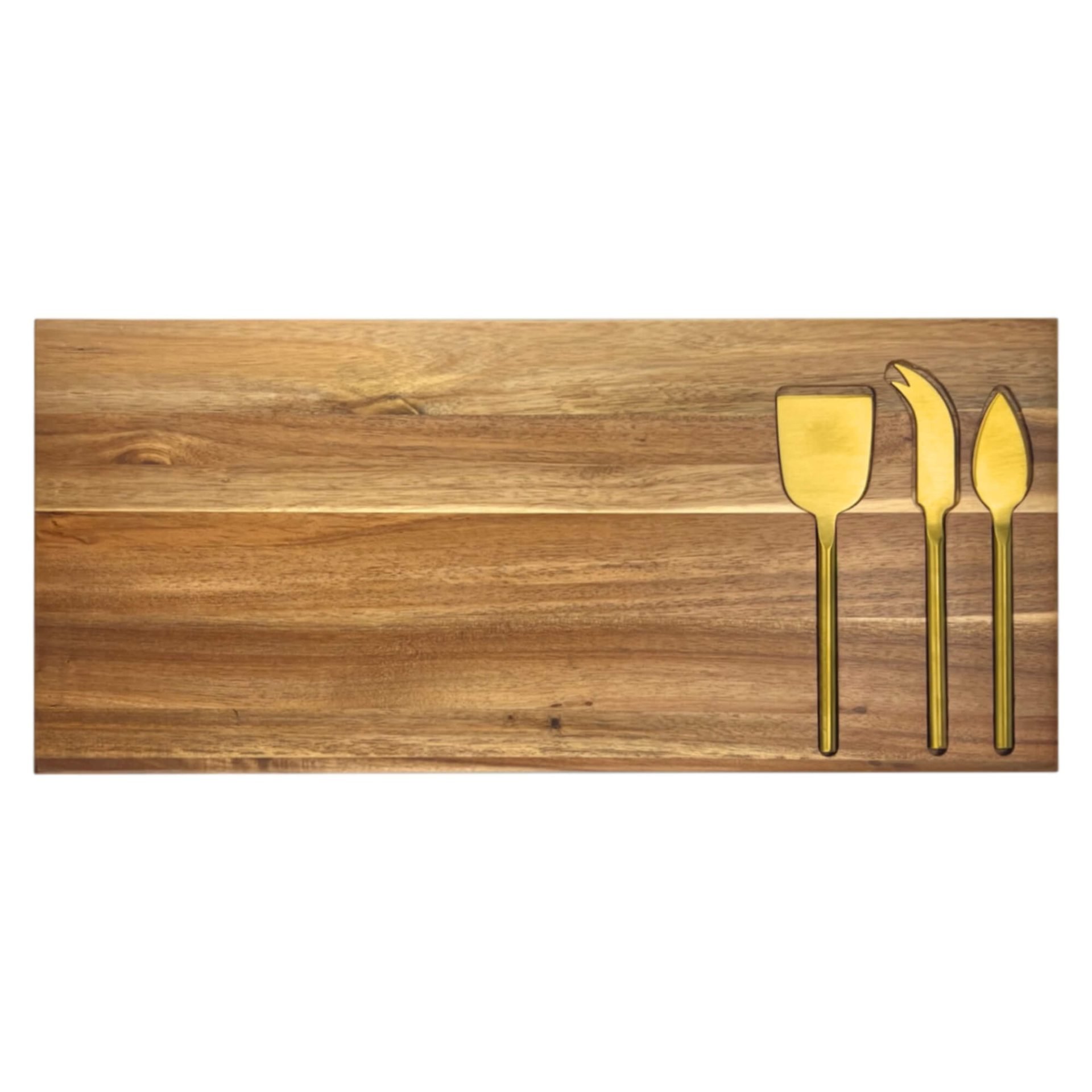 Yeto Cheese Board Gift Set CACBD009 Unbranded Natural Top View