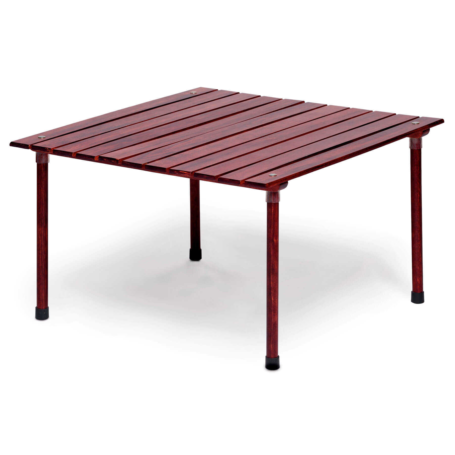 Compact Hardwood Roll Out Table CAPORT Unbranded Natural Side View