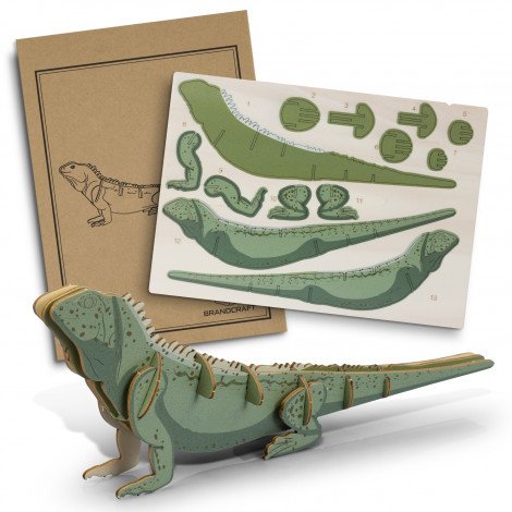 Custom Craft Wooden Model Lizard CA124046 Unbranded Various Colours Front View 2