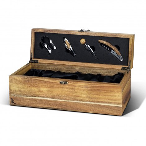 Keepsake Wine Box Gift Set CA124740 Unbranded Natural Colours Side View Open Keepsake Wine Box Gift Set CA124740 Unbranded Natural Colours Side View Open