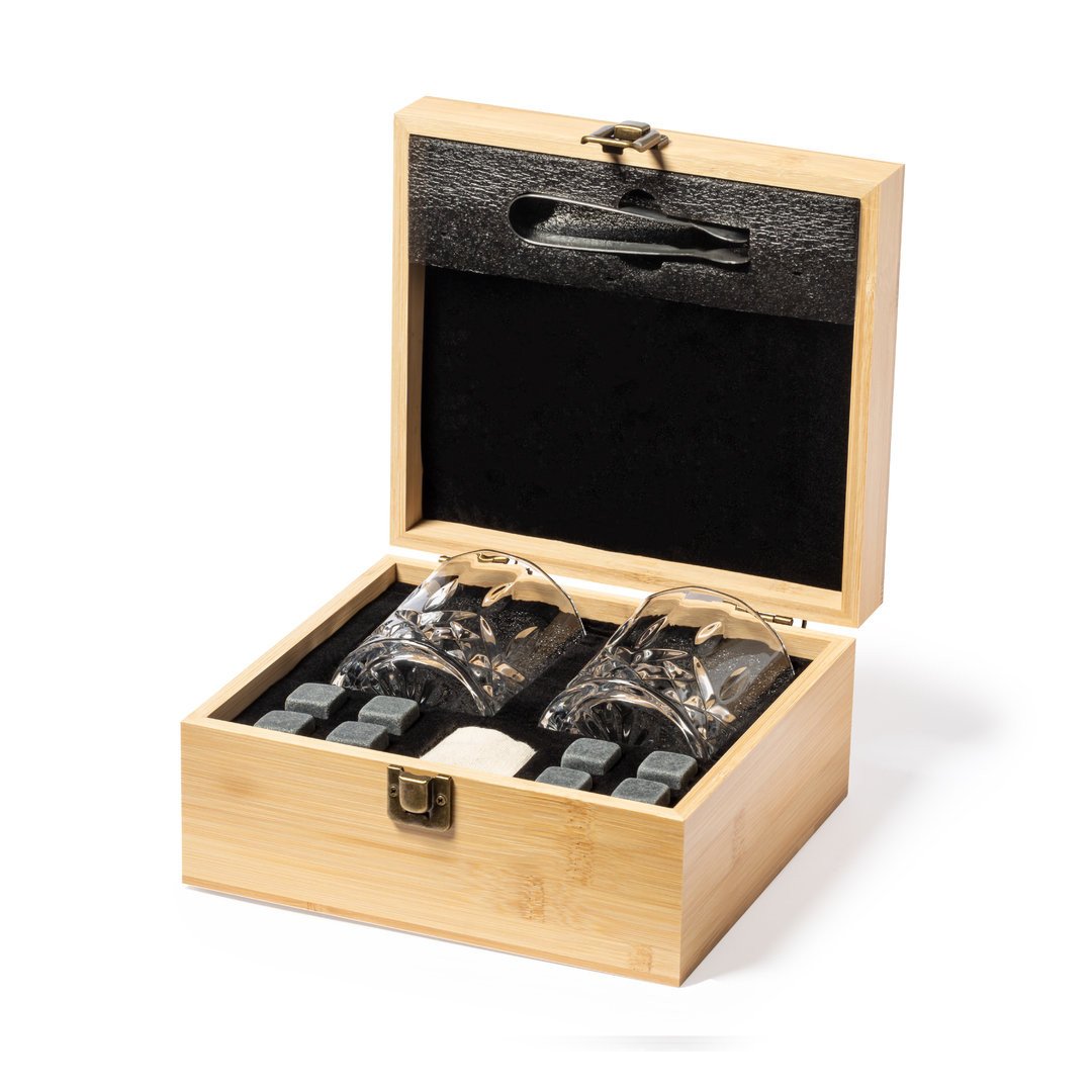 Whisky Gift Set CA1706 Unbranded Natural Colours Side View Gift Box Open