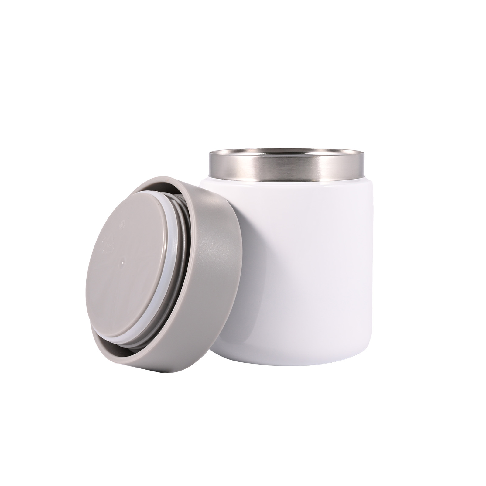 Deliver Food Container CALL6373 Unbranded White Side View Lid Off