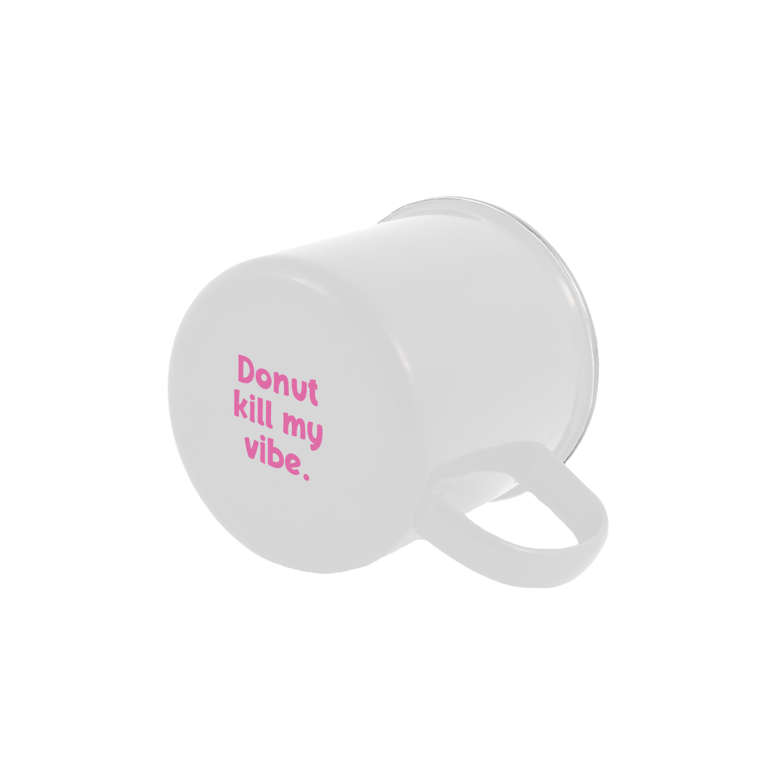 Enamel Coffee Mug CALL4924 Branded White Bottom View