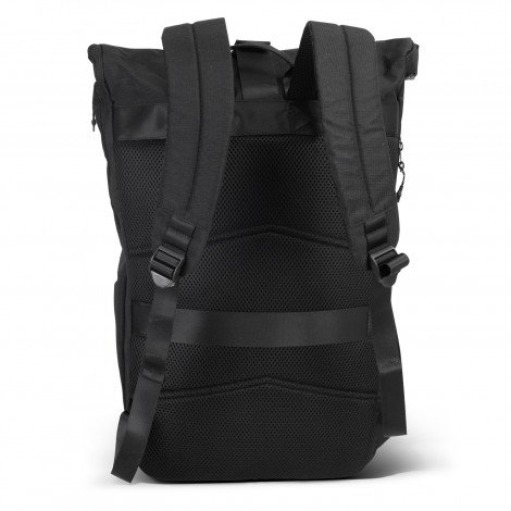 SPICE Waste2Gear Roll Up Computer Backpack CA126949 Unbranded Black Back View