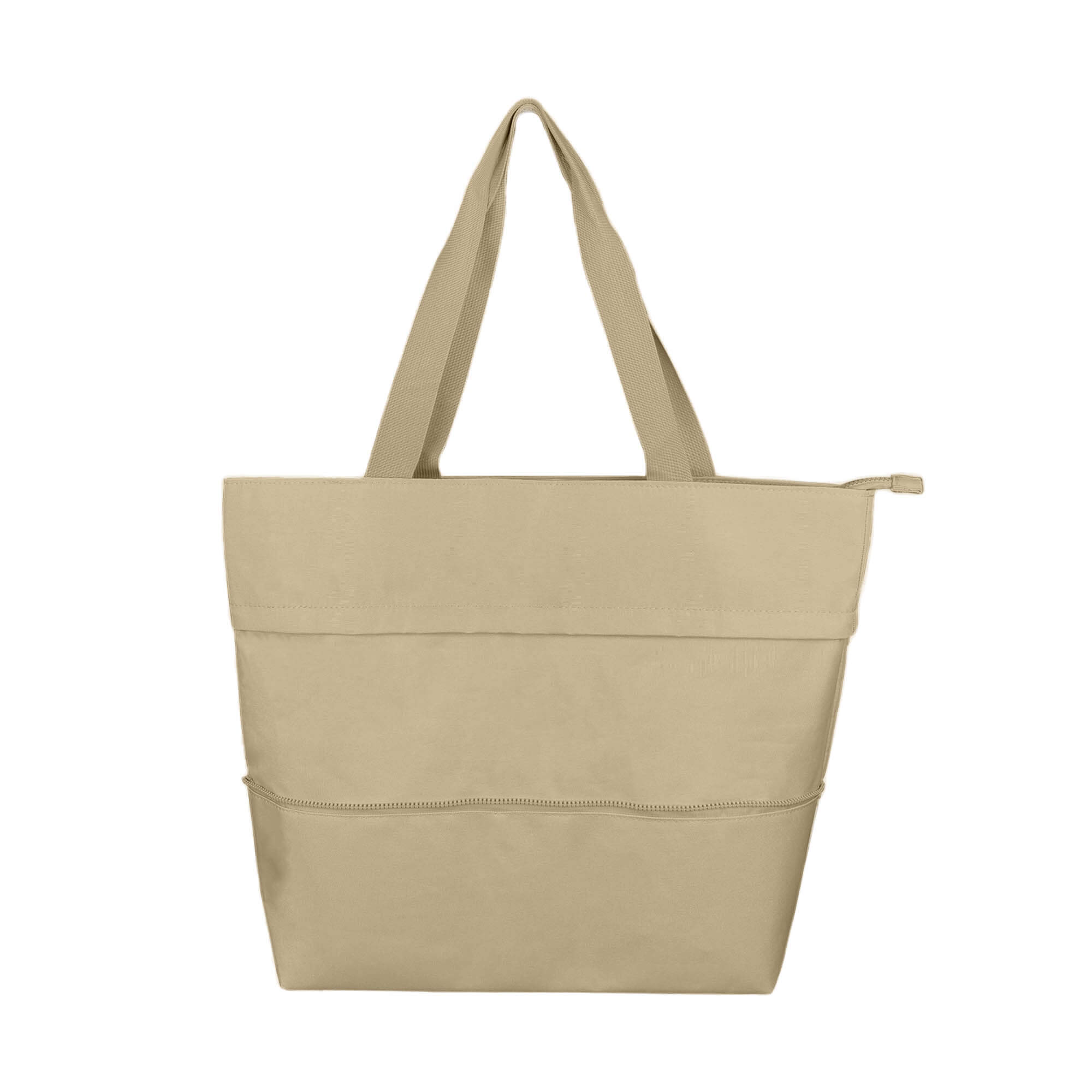 Ghana Extendable Shopping Bag CANLB019 Unbranded Side View Natural Extended