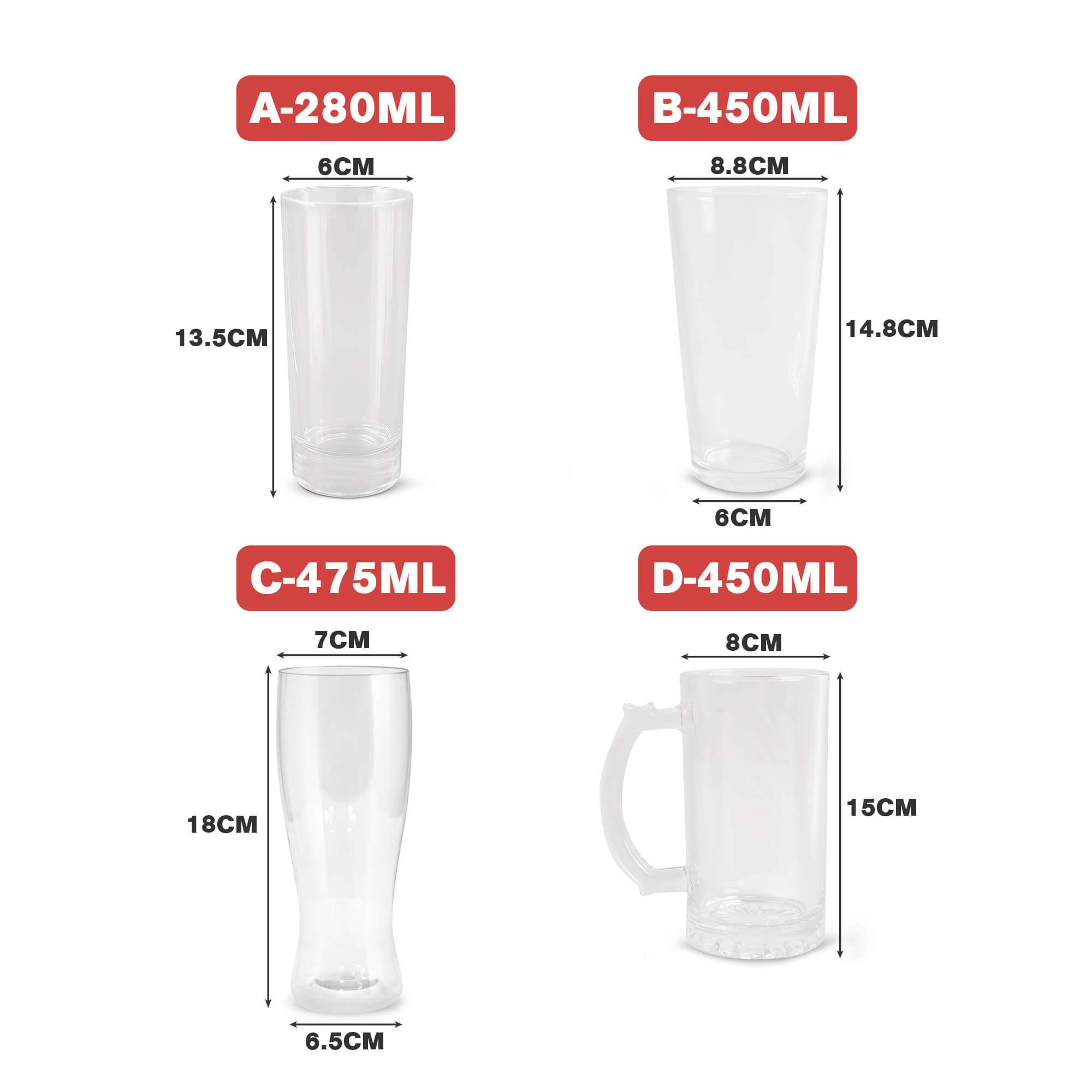 Colour Changing Beer Glass CAPXD313 Branded Clear Font View All Sizes