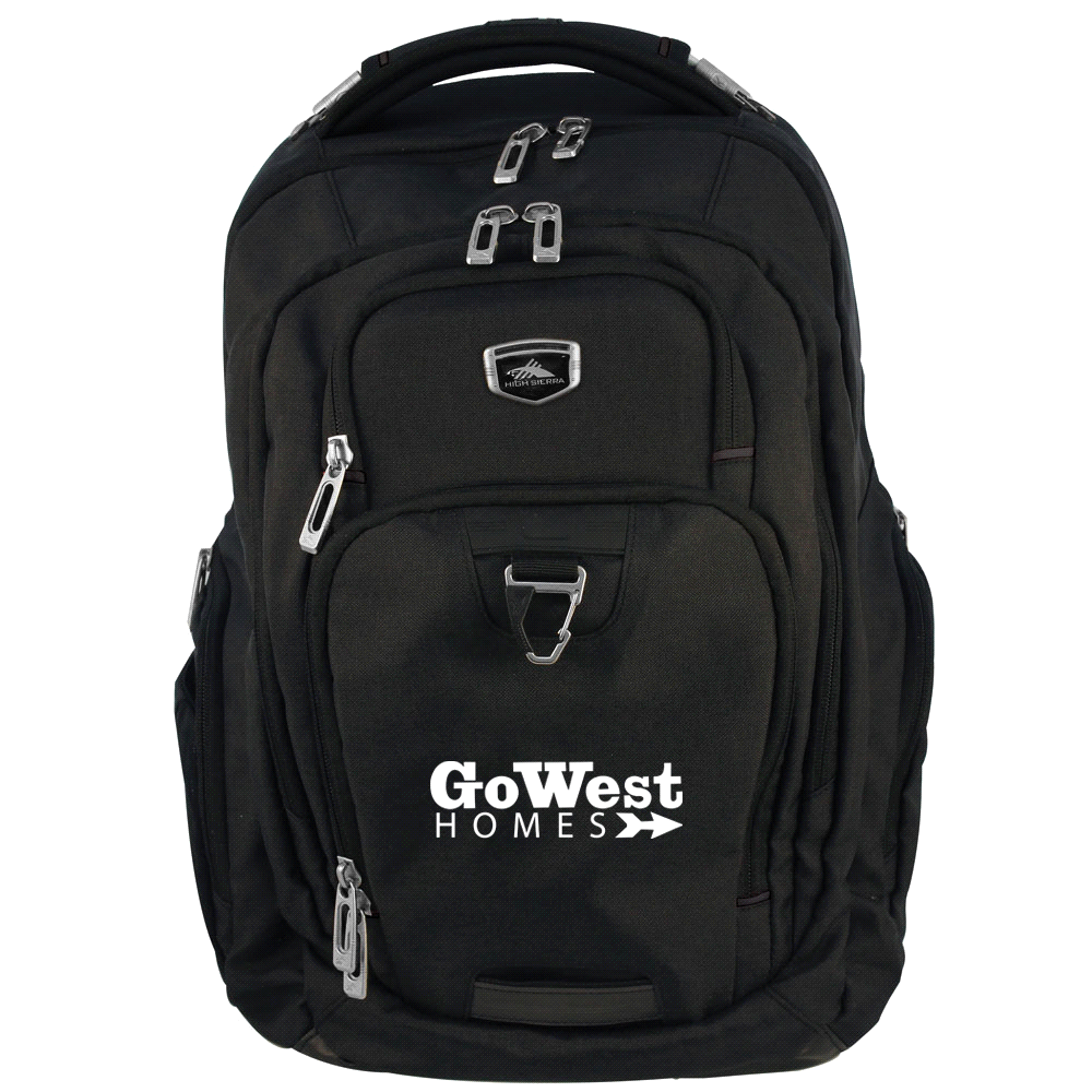 High Sierra Business 17 Inch Computer Backpack 42 Litre CaHS1008 Branded Black Front View High Sierra Business 17 Inch Computer Backpack 42 Litre CaHS1008 Branded Black Front View