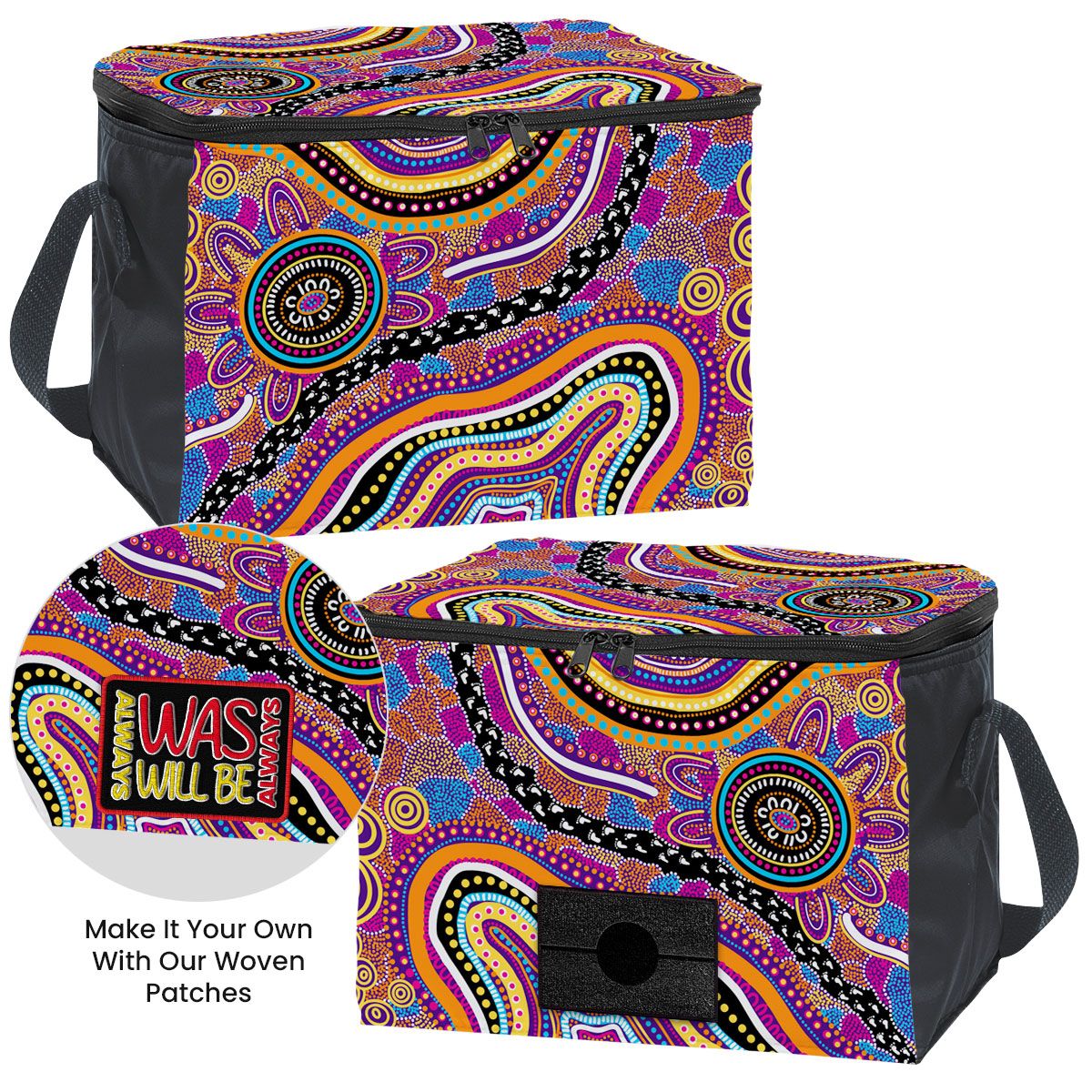 Generations Cooler Bag CAIP034 Unbranded Black Various Colours Front View