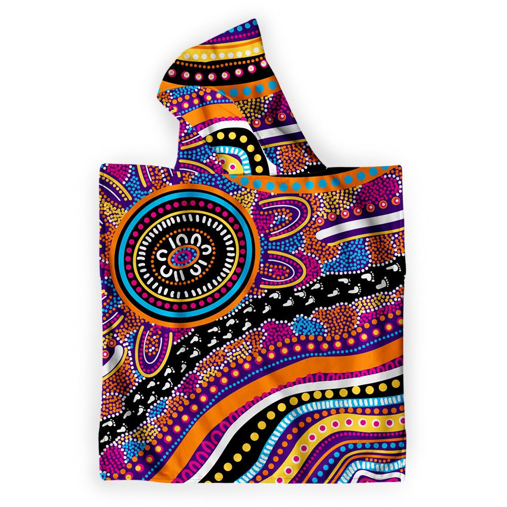 Generations Hooded Beach Towel CAIP038 Unbranded Various Colours Back View