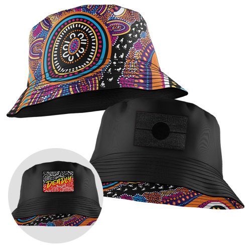 Generations Kids Reversible Bucket Hat CAIP006 Unbranded Black Side View Generations Kids Reversible Bucket Hat CAIP006 Unbranded Black Side View