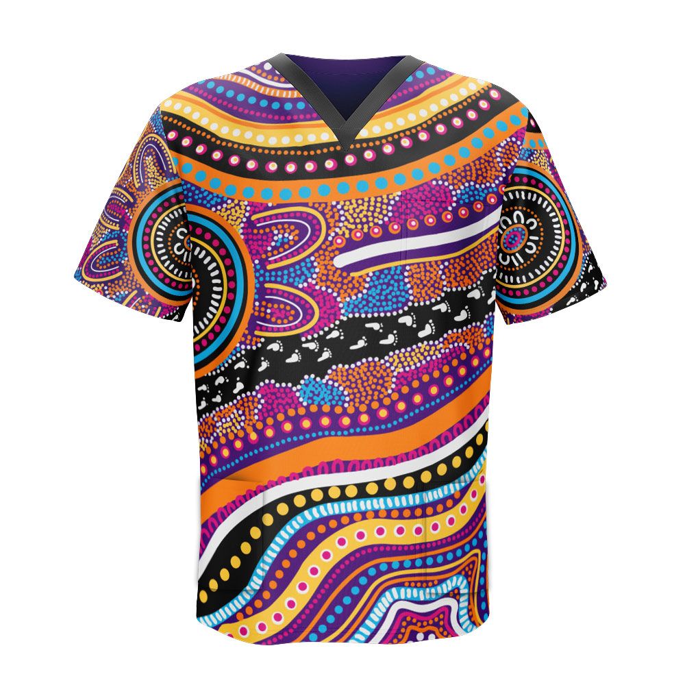 Generations Scrub Top CAIP002 Unbranded Front View Full Colour Design Generations Scrub Top CAIP002 Unbranded Front View Full Colour Design