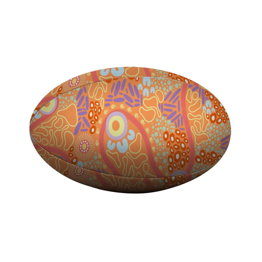 Moving Forward 9 Rugby Ball CAIP061 Unbranded Orange Side View