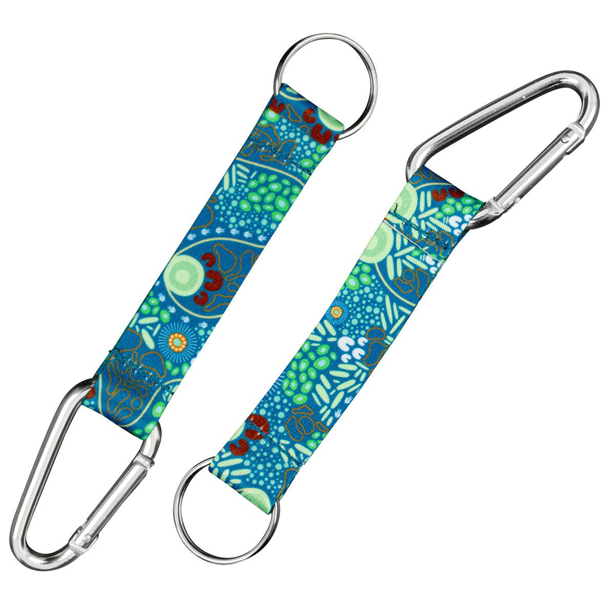 Moving Forward Carabiner Lanyard Key Ring CAIP059 Unbranded Blue Front View