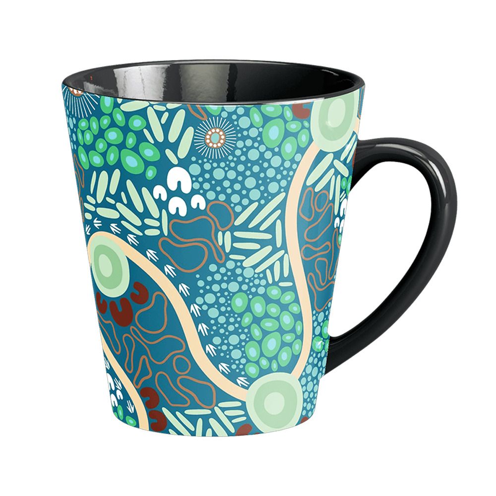 Moving Forward Ceramic Coffee Mug CAIP048 Unbranded Blue Side View