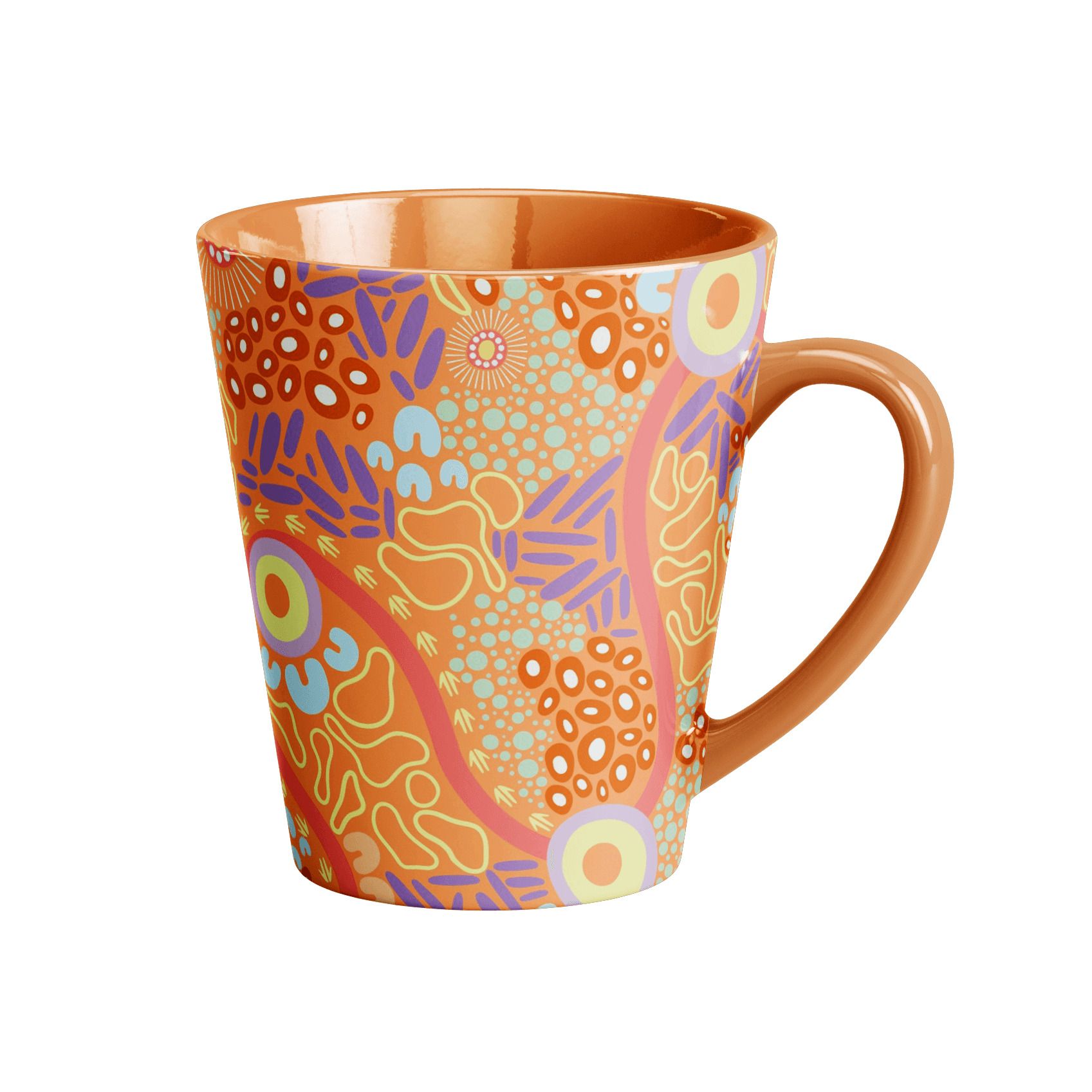 Moving Forward Ceramic Coffee Mug CAIP048 Unbranded Orange Side View Moving Forward Ceramic Coffee Mug CAIP048 Unbranded Orange Side View