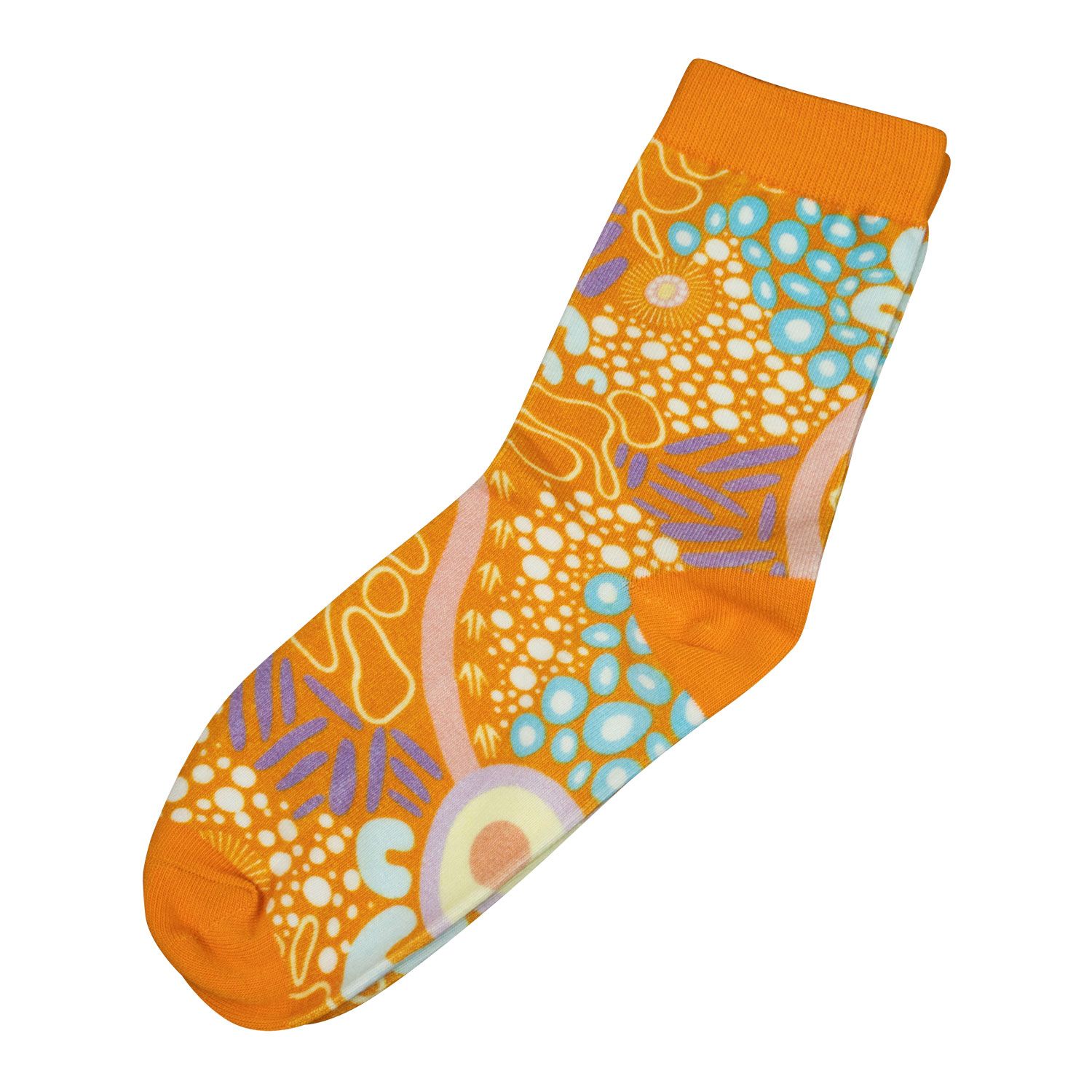 Moving Forward Crew Socks CAIP054 Unbranded Orange Side View