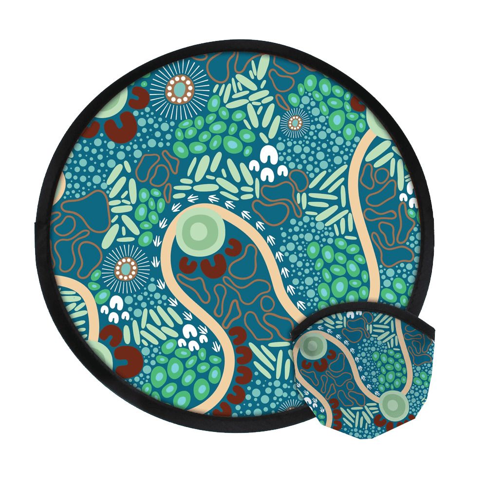 Moving Forward Foldable Frisbee CAIP055 Unbranded Blue Front View