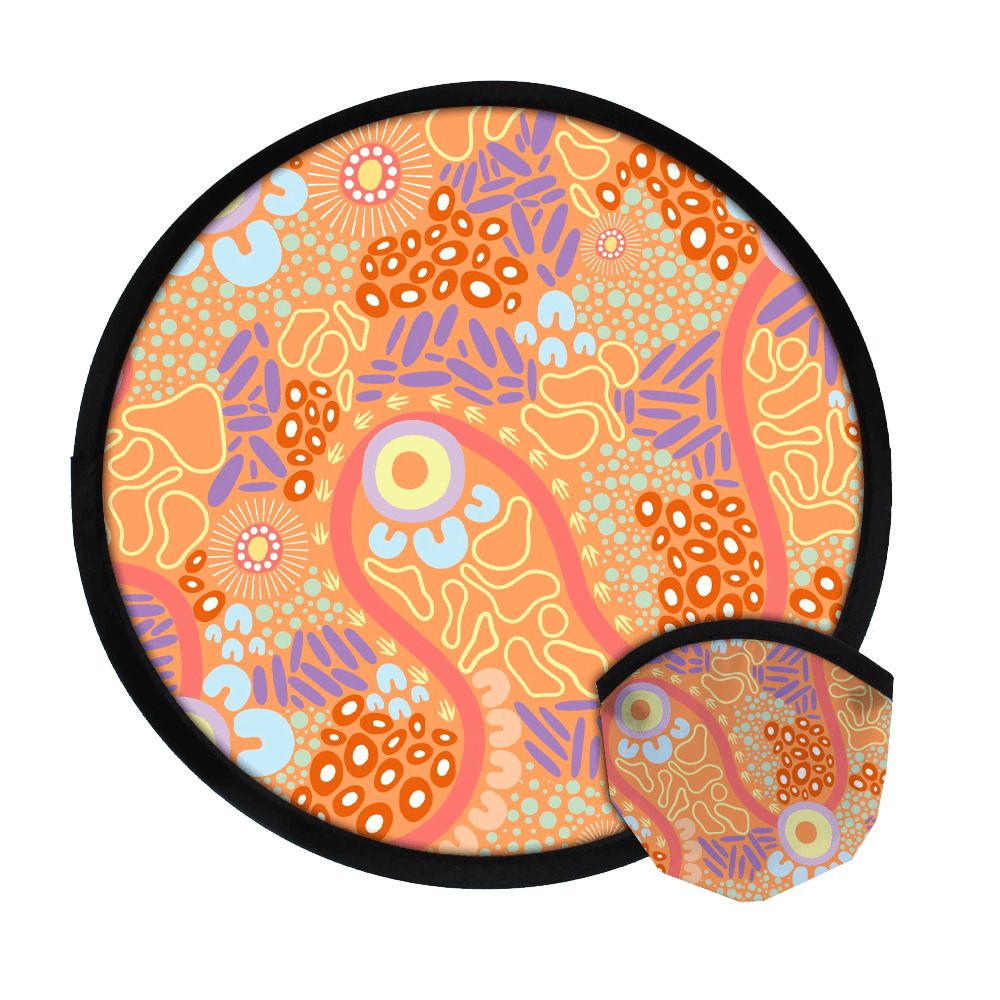 Moving Forward Foldable Frisbee CAIP055 Unbranded Orange Front View