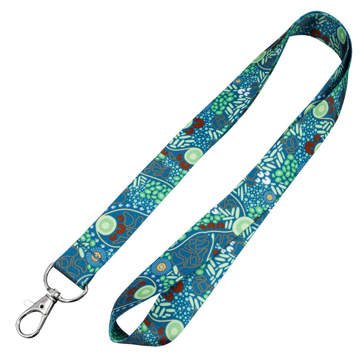 Moving Forward Lanyard CAIP060 Unbranded Blue Front View