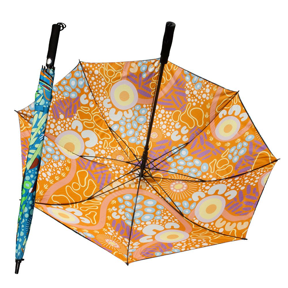 Moving Forward Premium Two Tone Umbrella CAIP062 Unbranded Various Colours Open Closed View