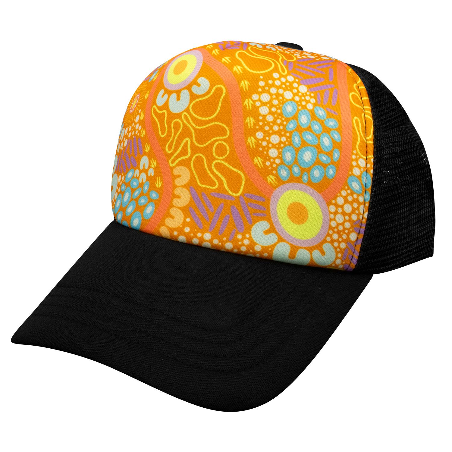 Moving Forward Trucker Cap CAIP058 Unbranded Orange Front View