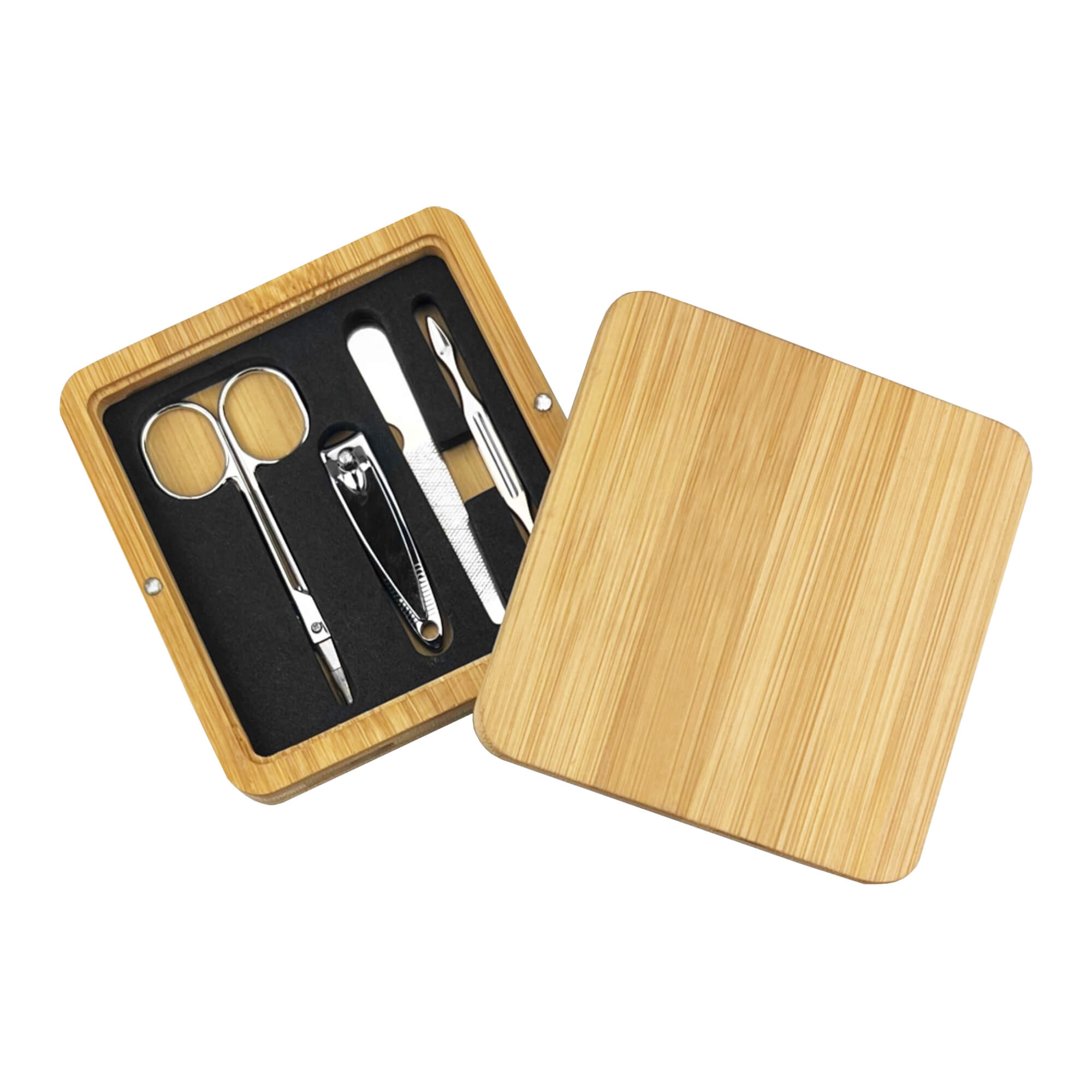 Mulla Bamboo Manicure Set CAMNC002 Open Top Mulla Bamboo Manicure Set CAMNC002 Open Top