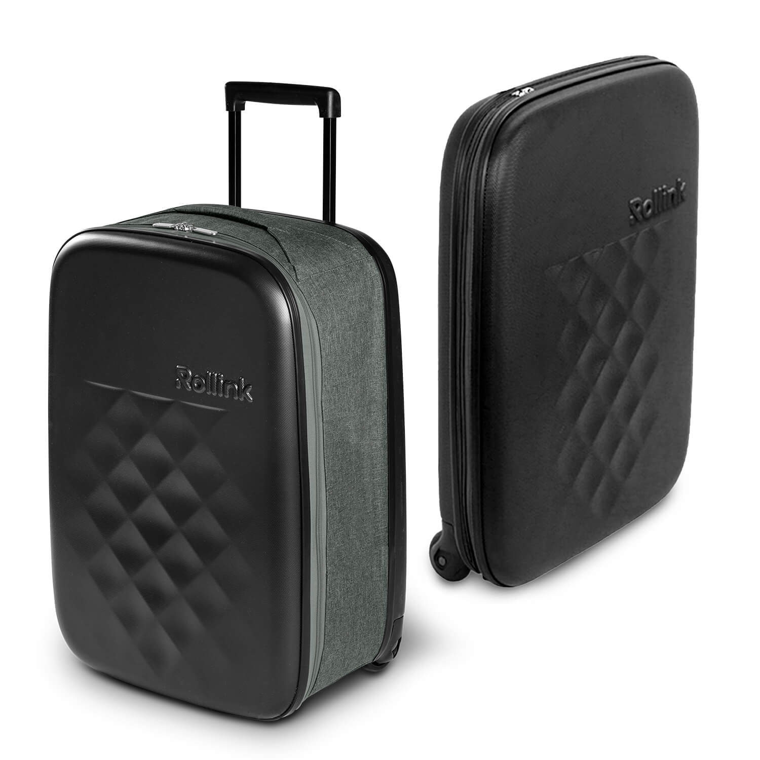 Rollink Flex Earth Suitcase Medium CA126633 Expanded and Compacted Rollink Flex Earth Suitcase Medium CA126633 Expanded and Compacted